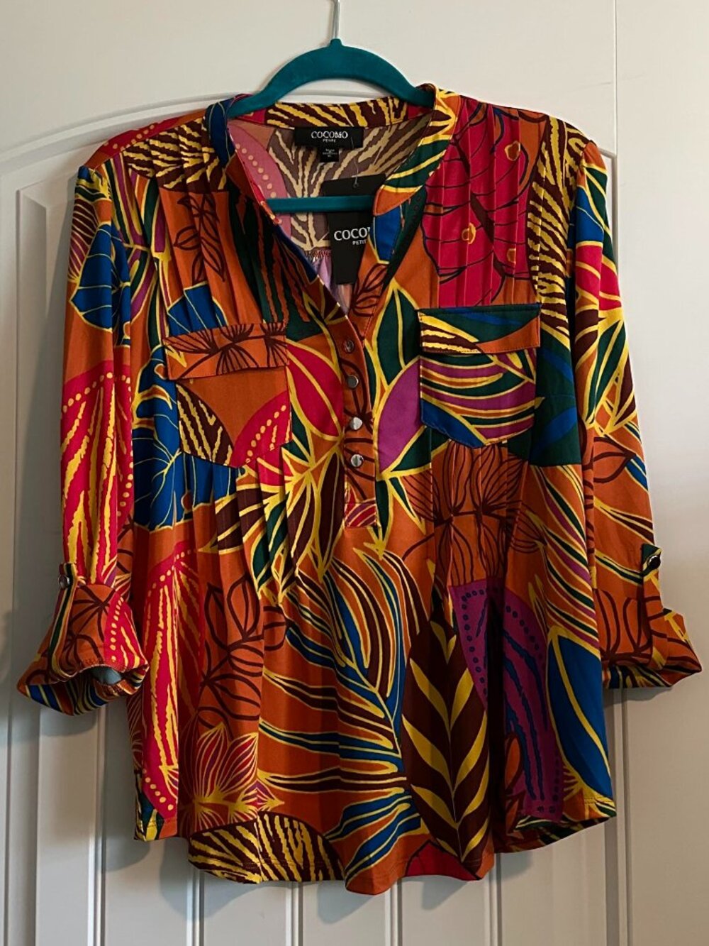 NWT Cocomo Colorful Abstract Top-PL